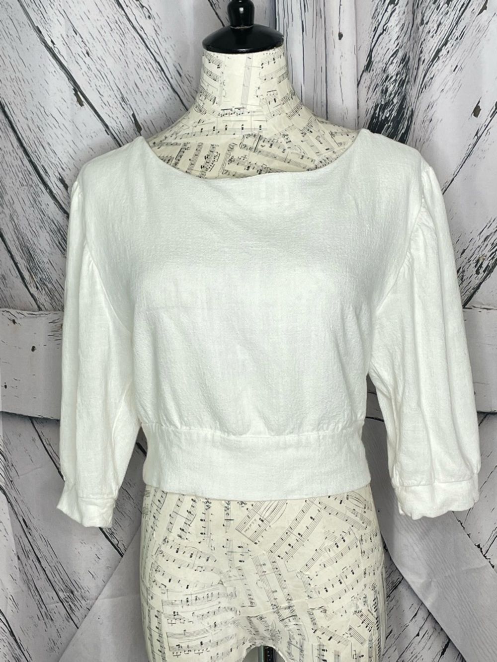 Sage the Label Top Linen Blend Tie Waist Large